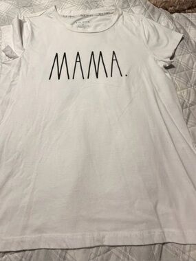 MAMA White Graphic Tee Rae Dunn